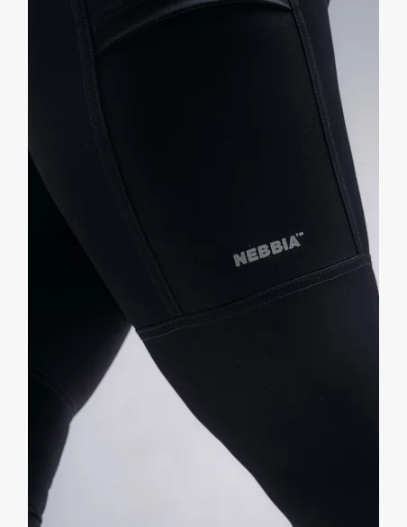 NEBBIA High-waist tvarující legíny s kapsami PRIMAL černé