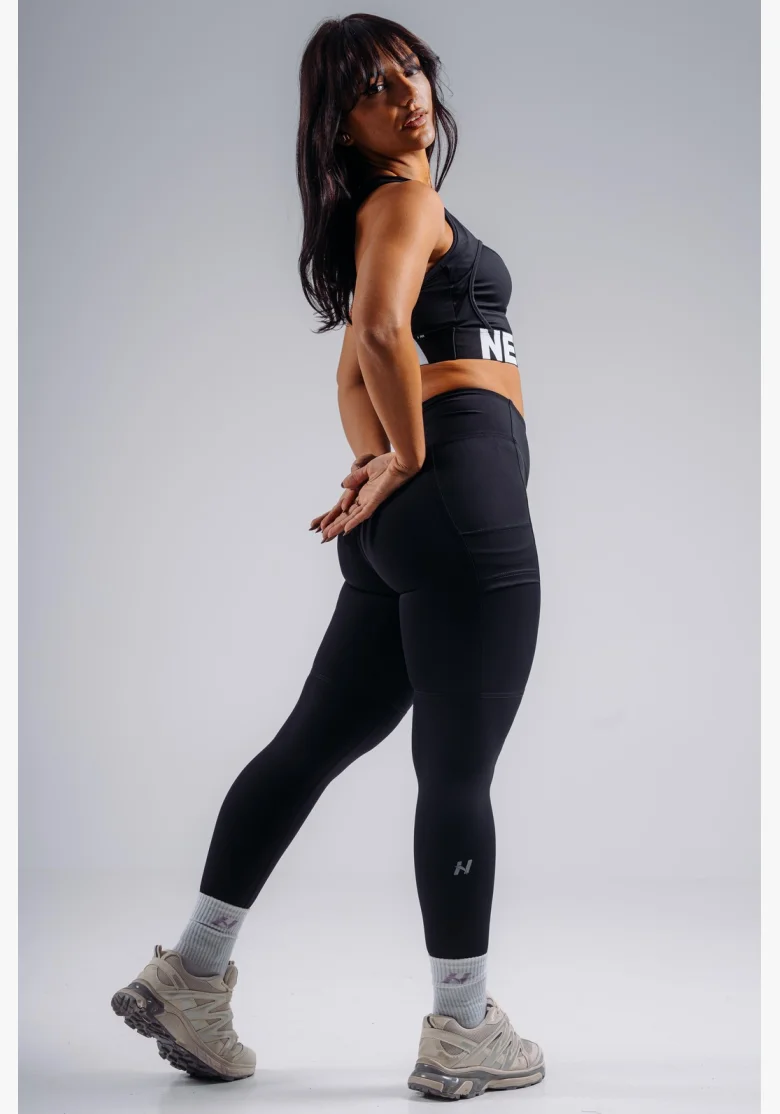 NEBBIA High-waist tvarující legíny s kapsami PRIMAL černé