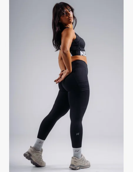 NEBBIA High-waist tvarující legíny s kapsami PRIMAL černé