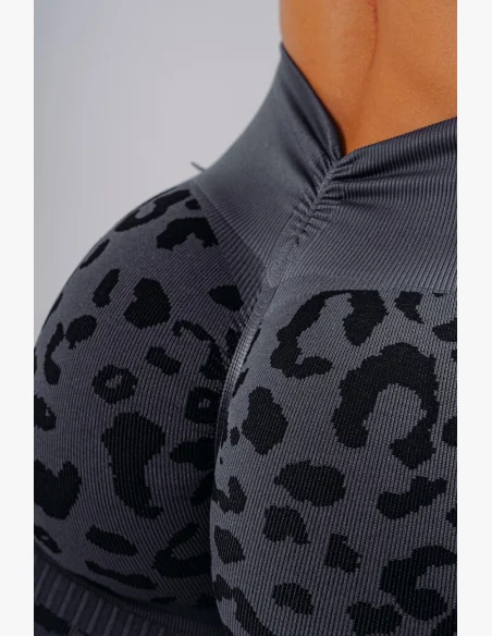 NEBBIA Kompresní push-up šortky s leopardím vzorem PRIMAL černé