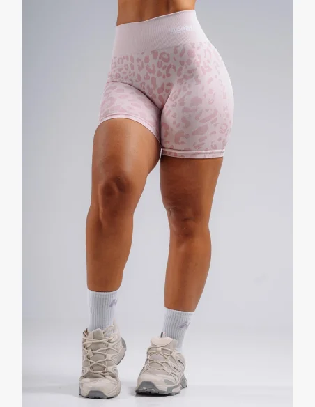 NEBBIA Kompresní push-up šortky s leopardím vzorem PRIMAL růžové