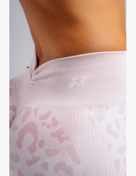 NEBBIA Kompresní push-up šortky s leopardím vzorem PRIMAL růžové