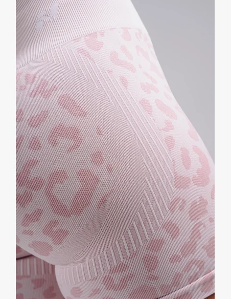 NEBBIA Kompresní push-up šortky s leopardím vzorem PRIMAL růžové