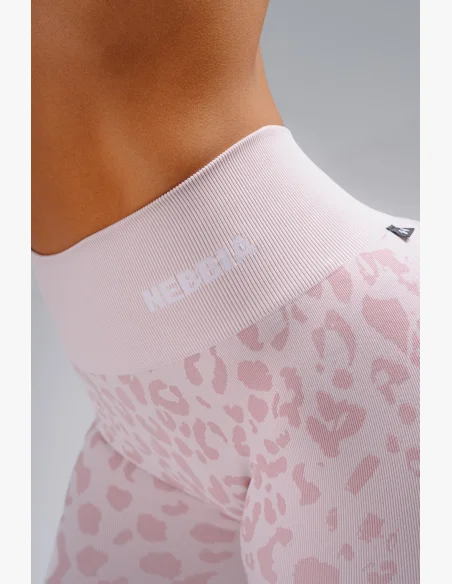 NEBBIA Kompresní push-up šortky s leopardím vzorem PRIMAL růžové