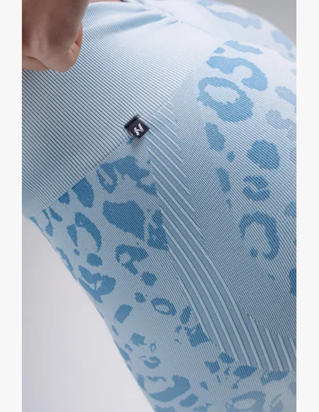 NEBBIA Kompresní push-up šortky s leopardím vzorem PRIMAL modré