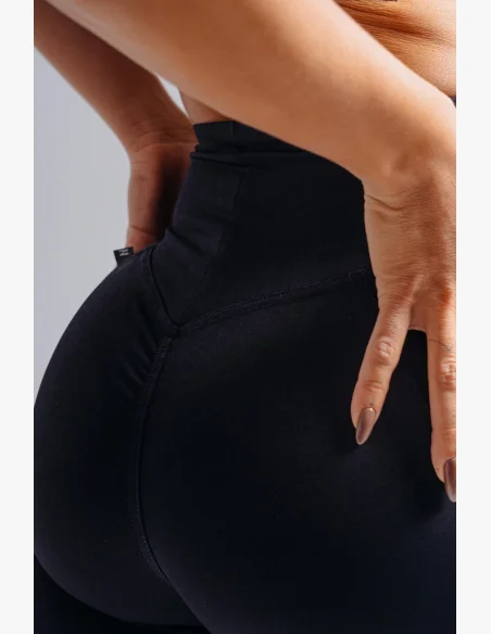NEBBIA High-waist šortky s kapsami PRIMAL černé