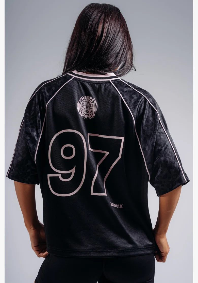 NEBBIA Oversized tričko '97 PRIMAL černé