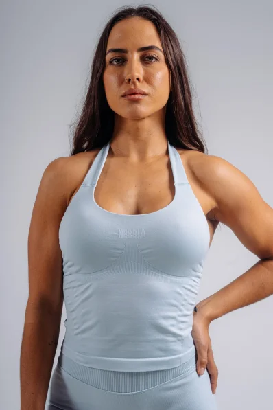 NEBBIA Halter top s vestavěnou podprsenkou PRIMAL modrý