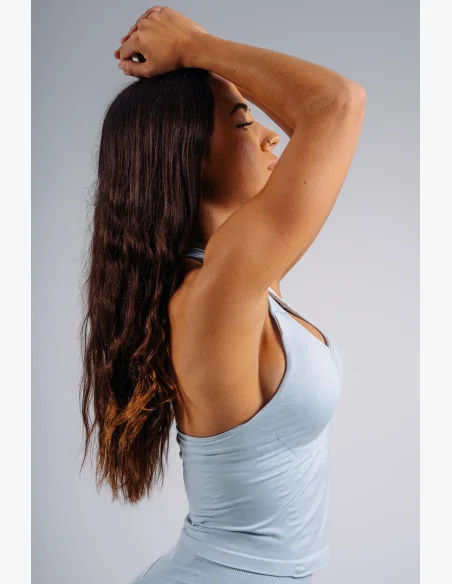 NEBBIA Halter top s vestavěnou podprsenkou PRIMAL modrý
