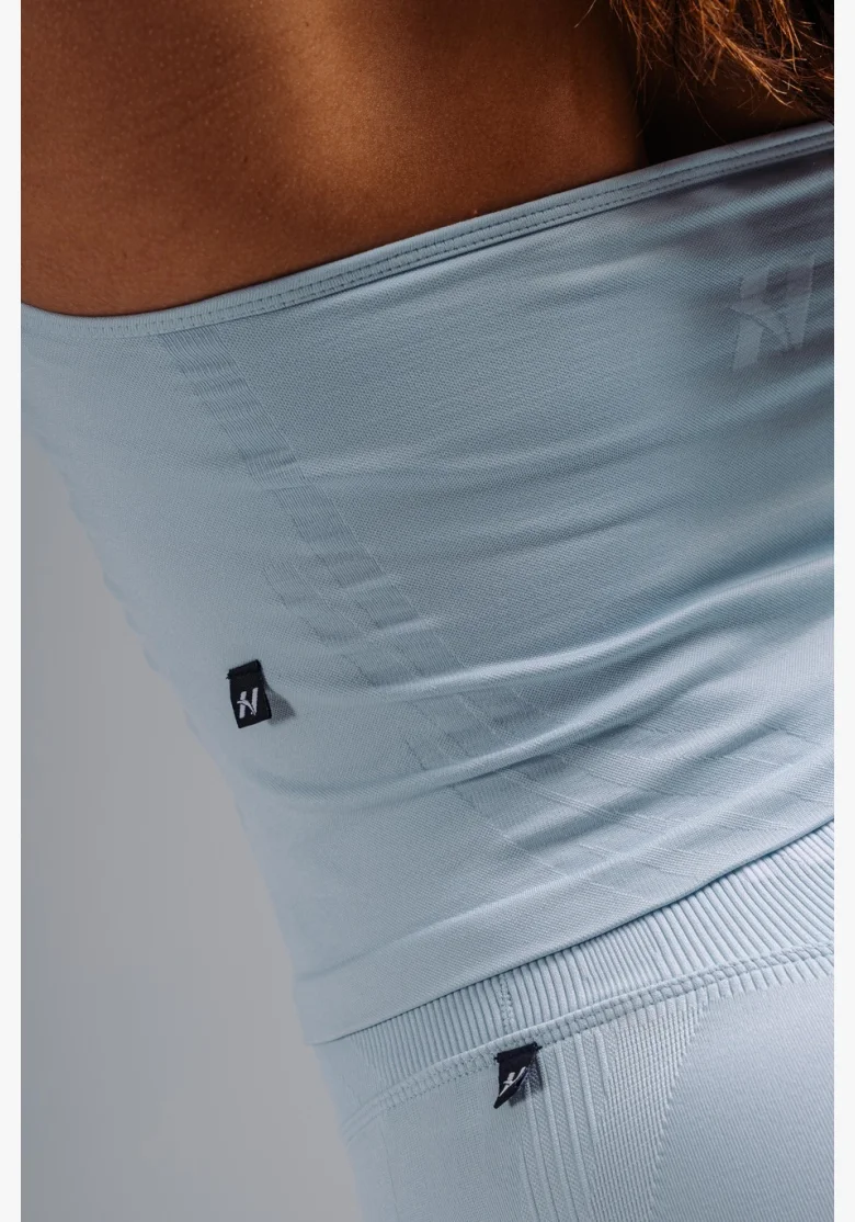 NEBBIA Halter top s vestavěnou podprsenkou PRIMAL modrý