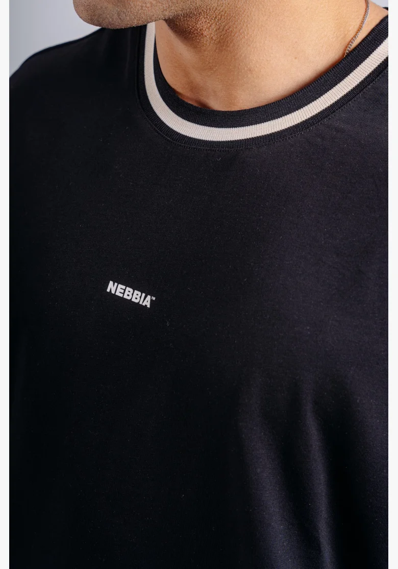 NEBBIA Oversized tričko PRIMAL černé