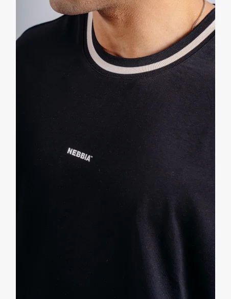 NEBBIA Oversized tričko PRIMAL černé