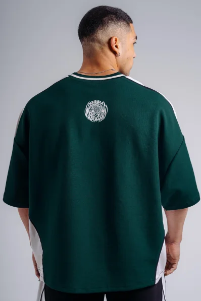 NEBBIA Oversized tričko PRIMAL zelené 2
