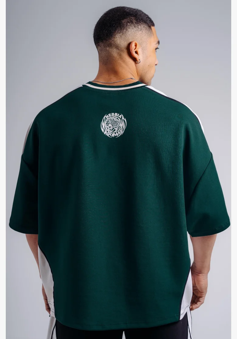 NEBBIA Oversized tričko PRIMAL zelené