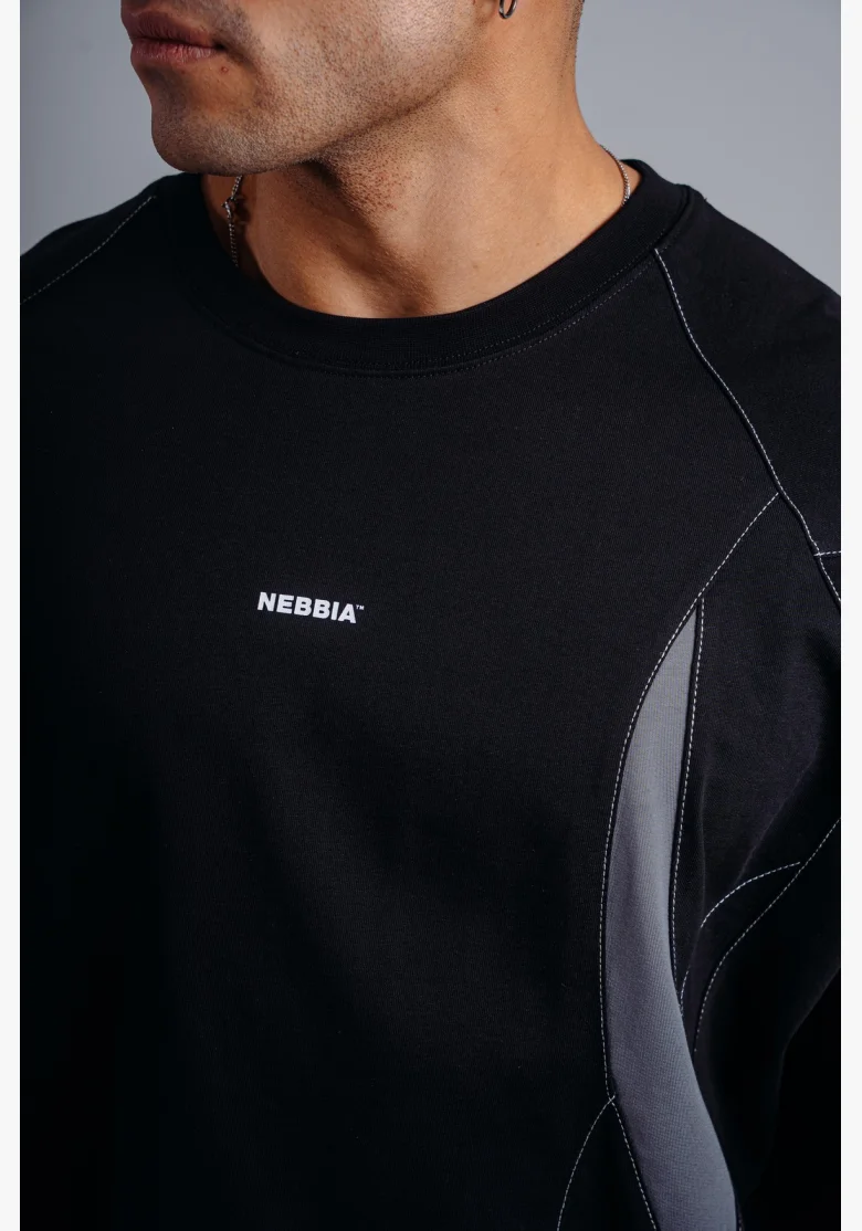 NEBBIA Oversized pump cover tričko PRIMAL černé