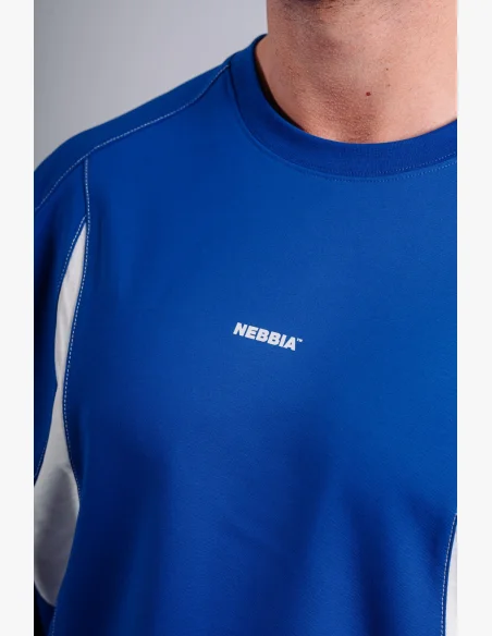 NEBBIA Oversized pump cover tričko PRIMAL modré