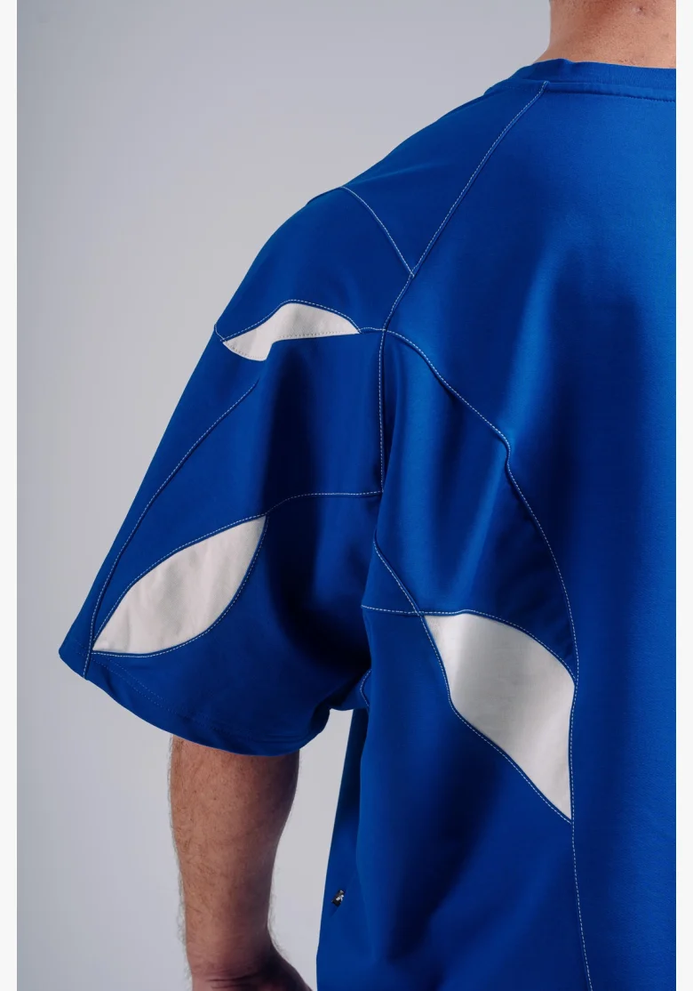 NEBBIA Oversized pump cover tričko PRIMAL modré