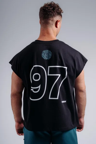 NEBBIA Oversized tank top '97 PRIMAL černý 2