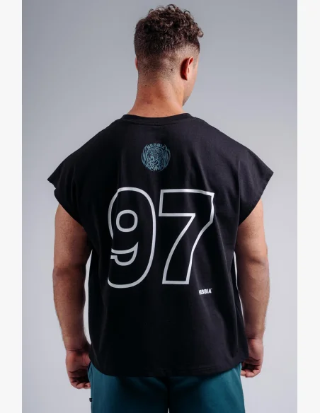 NEBBIA Oversized tank top '97 PRIMAL černý