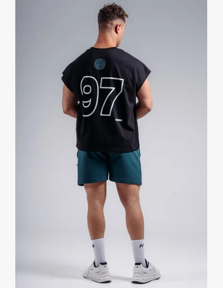 NEBBIA Oversized tank top '97 PRIMAL černý