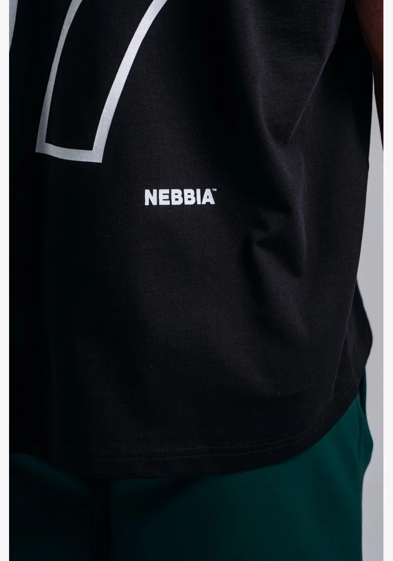 NEBBIA Oversized tank top '97 PRIMAL černý