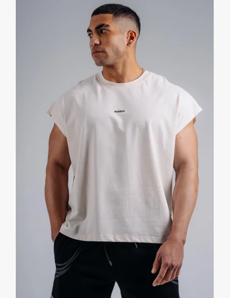 NEBBIA Oversized tank top '97 PRIMAL krémový