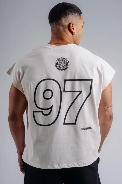 NEBBIA Oversized tank top '97 PRIMAL krémový 2