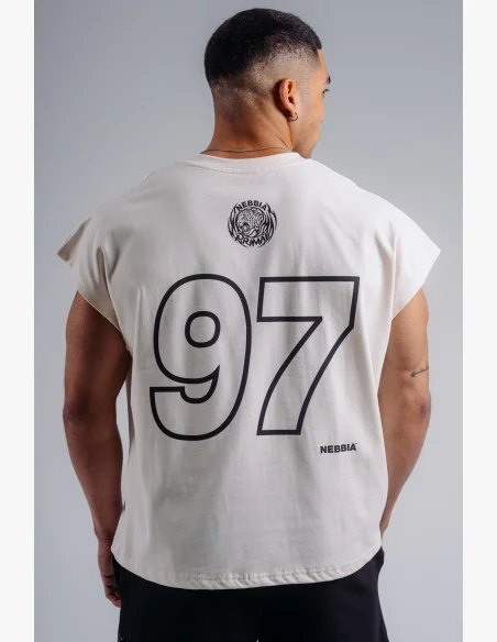 NEBBIA Oversized tank top '97 PRIMAL krémový