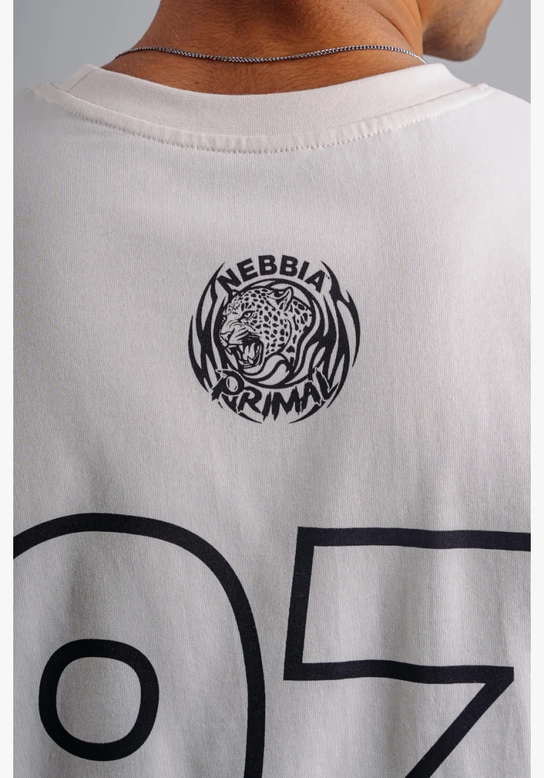 NEBBIA Oversized tank top '97 PRIMAL krémový