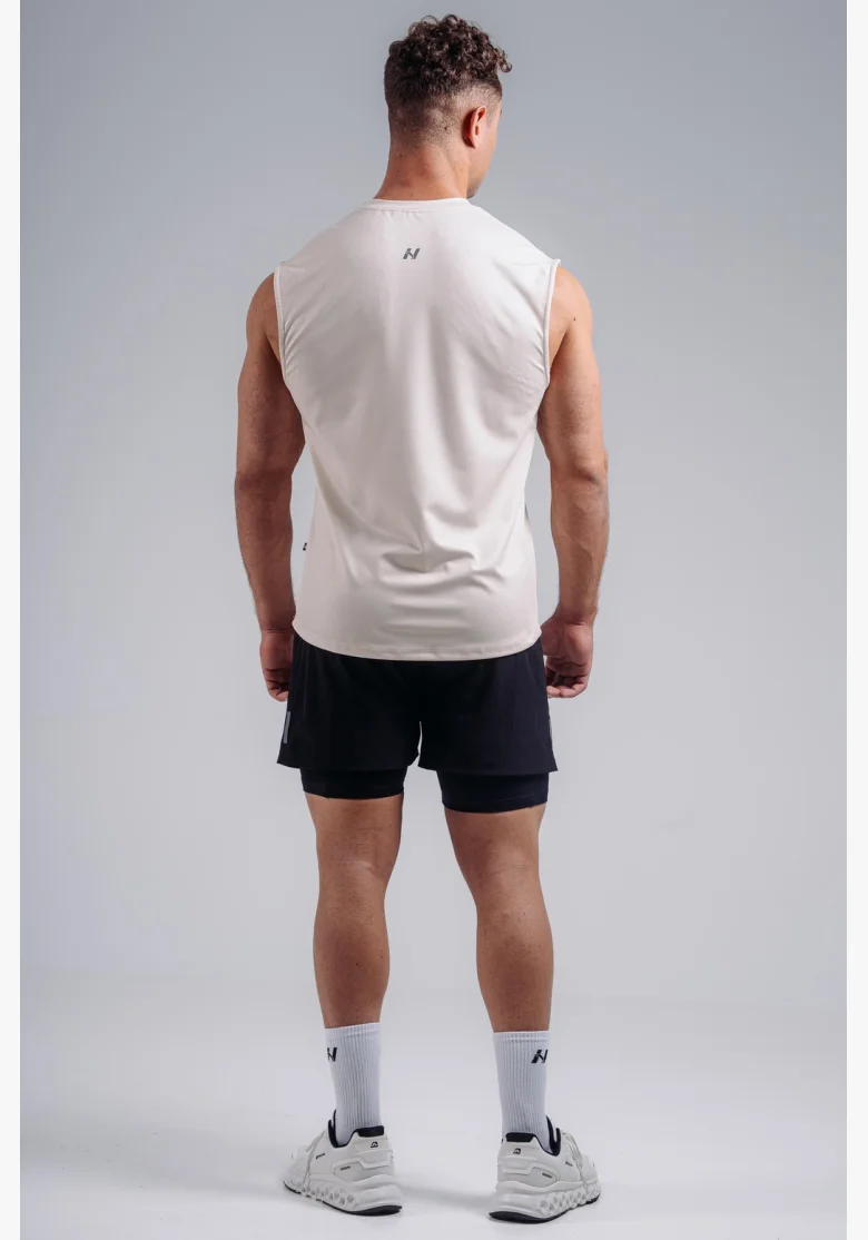 NEBBIA Funkční tank top PRIMAL krémový