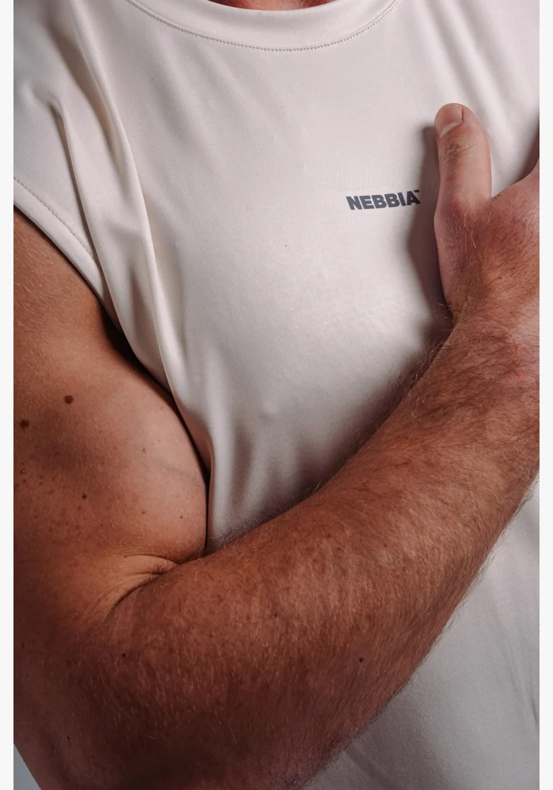 NEBBIA Funkční tank top PRIMAL krémový