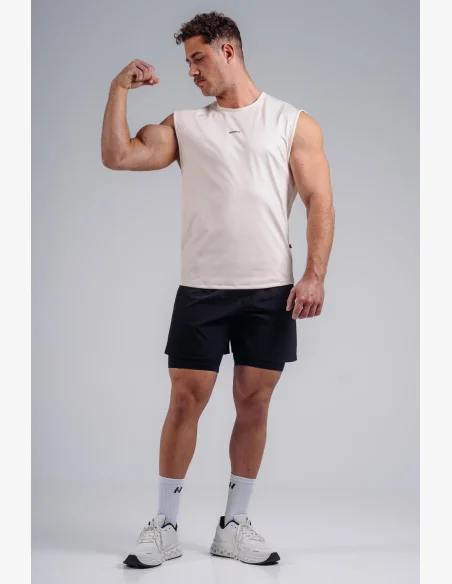 NEBBIA Funkční tank top PRIMAL krémový