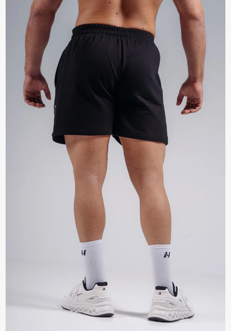 NEBBIA Oversized tréninkové šortky PRIMAL černé