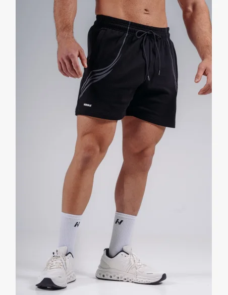 NEBBIA Oversized tréninkové šortky PRIMAL černé