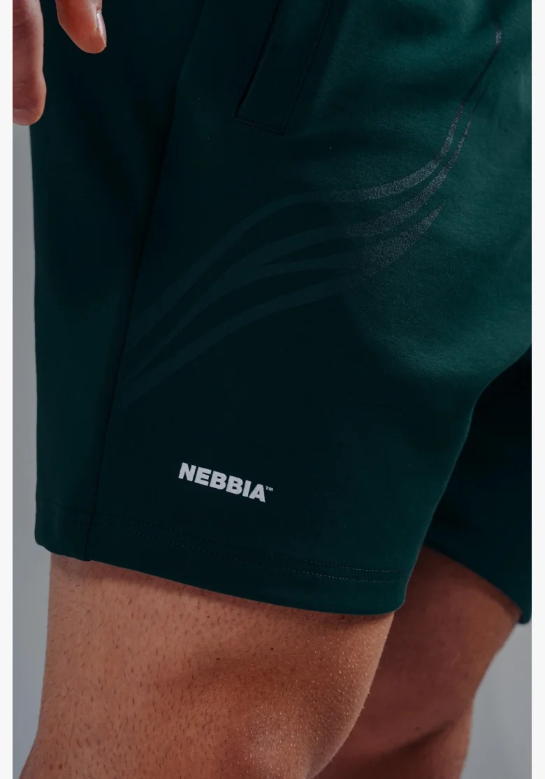 NEBBIA Oversized tréninkové šortky PRIMAL zelené