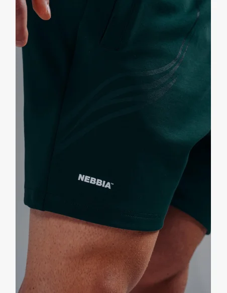 NEBBIA Oversized tréninkové šortky PRIMAL zelené