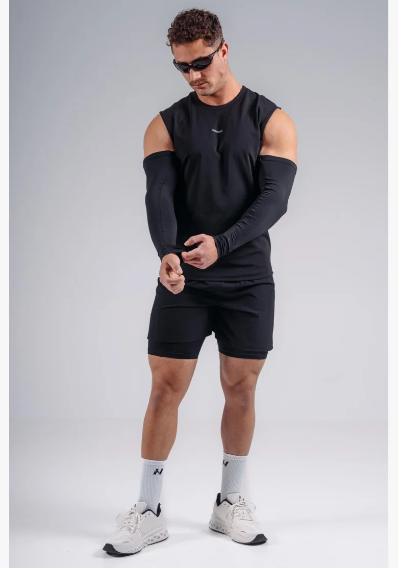 NEBBIA Double-layer tréninkové šortky PRIMAL černé
