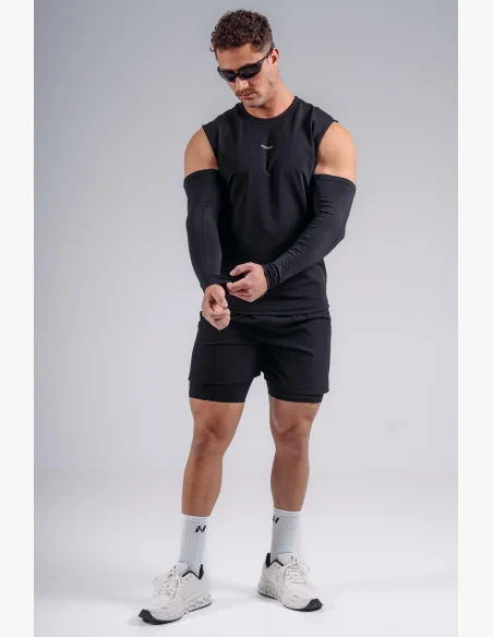 NEBBIA Double-layer tréninkové šortky PRIMAL černé