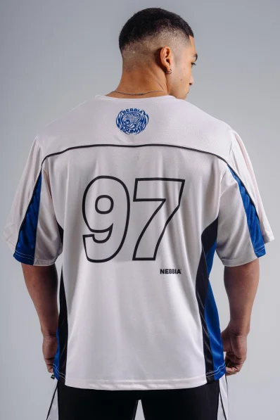 NEBBIA Oversized Jersey tričko '97 PRIMAL bílé 2