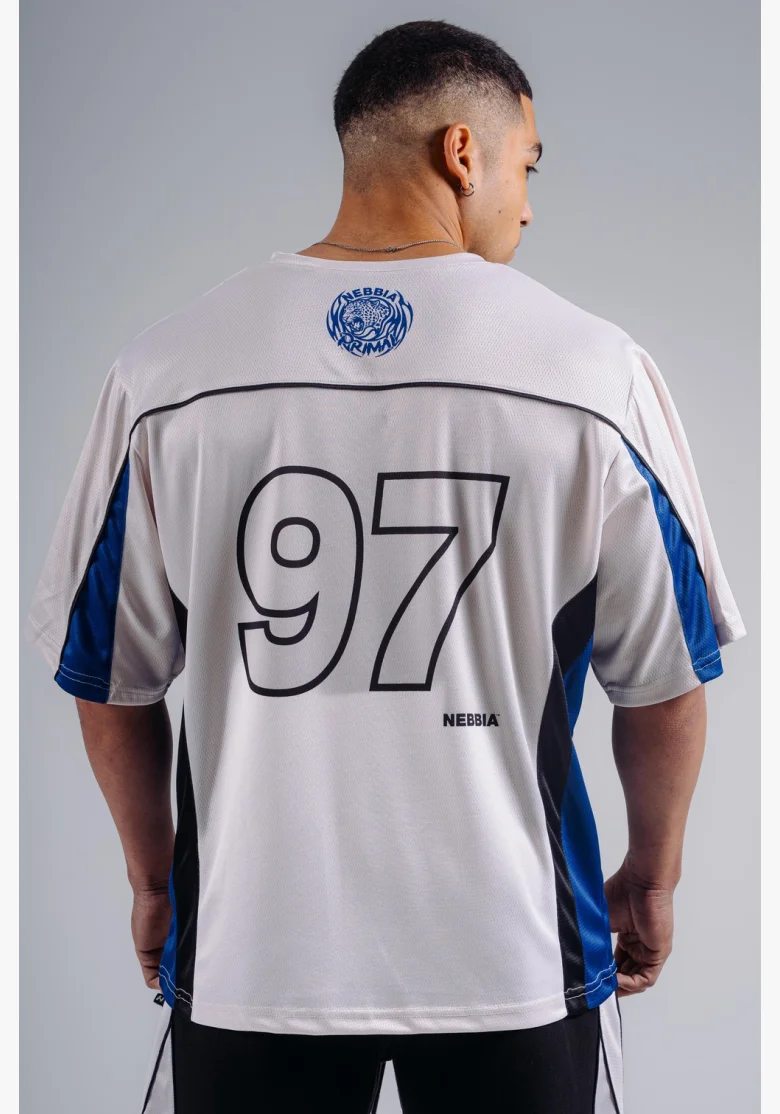 NEBBIA Oversized Jersey tričko '97 PRIMAL bílé