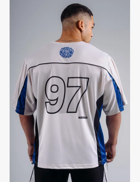 NEBBIA Oversized Jersey tričko '97 PRIMAL bílé