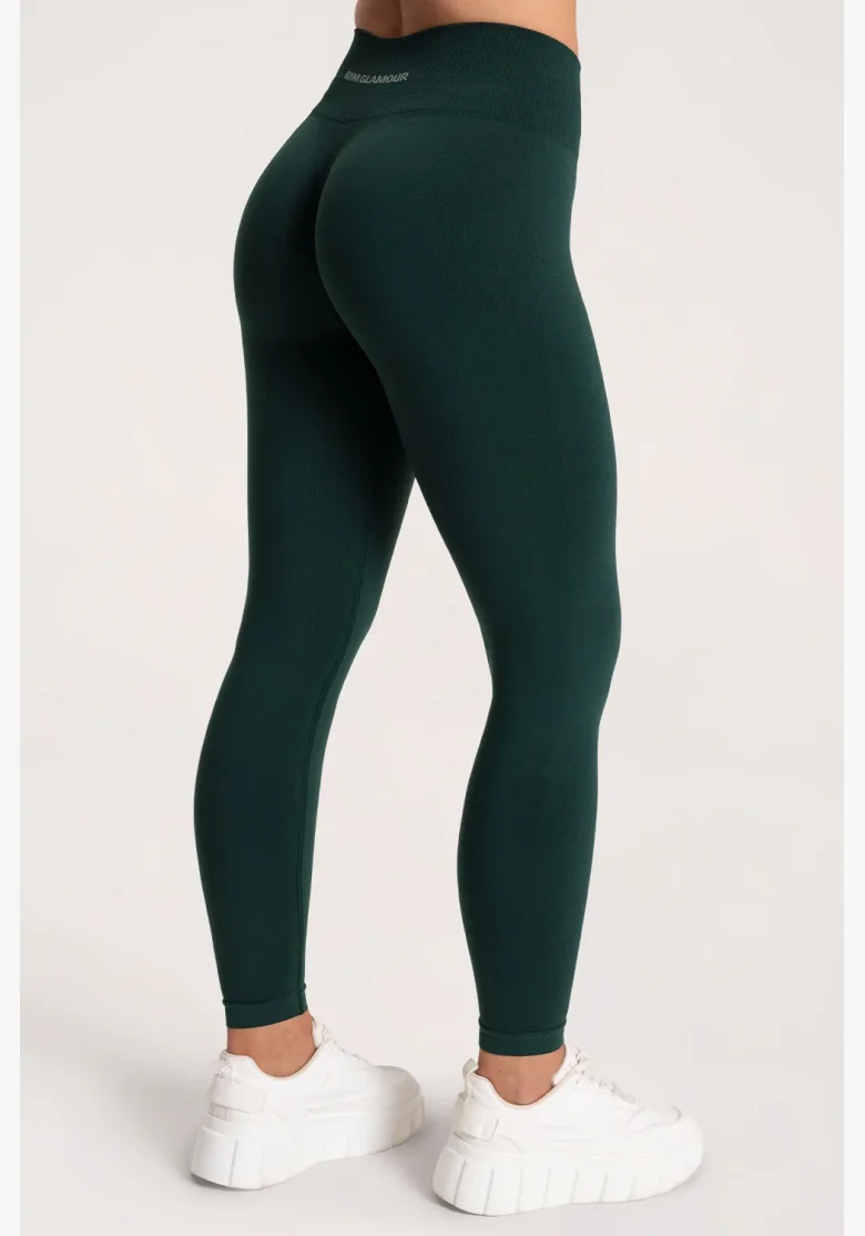 Gym Glamour Legíny Second Skin push up Dark Green
