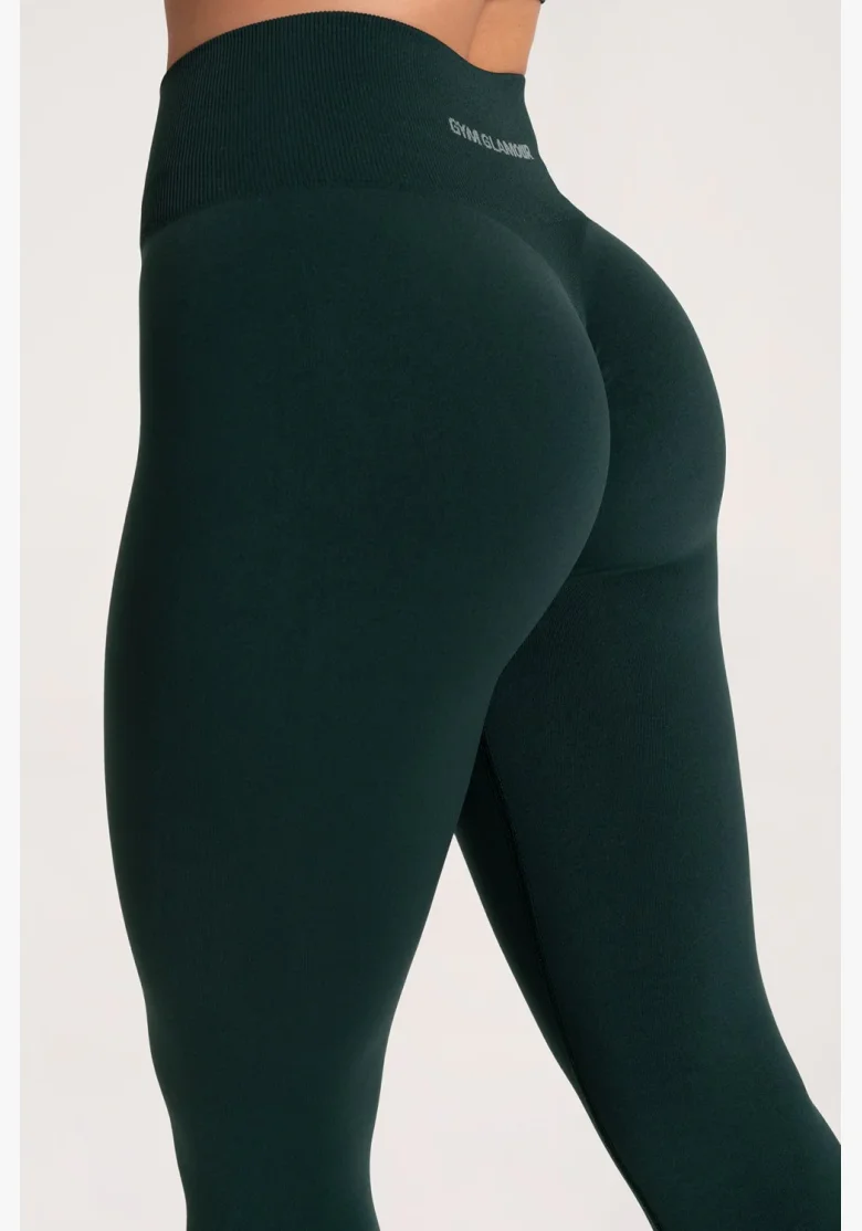 Gym Glamour Legíny Second Skin push up Dark Green