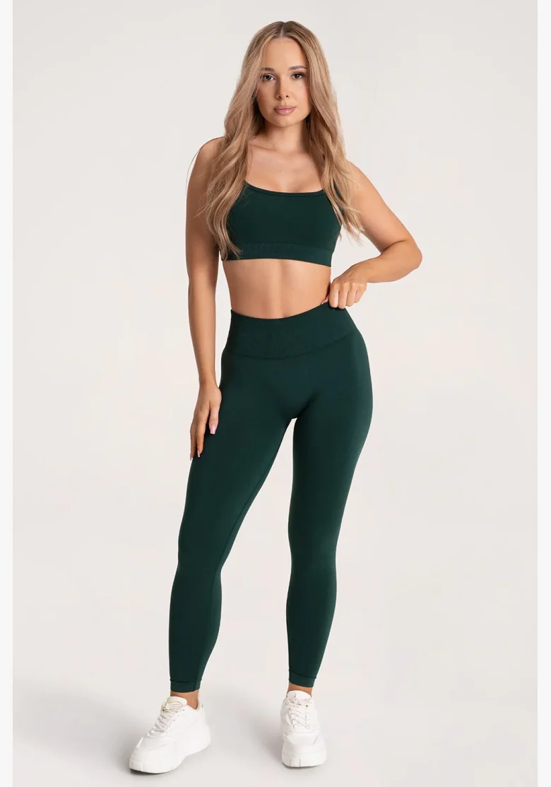 Gym Glamour Legíny Second Skin push up Dark Green