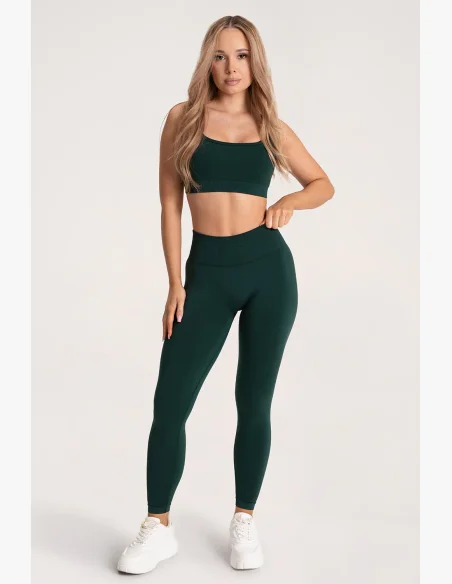 Gym Glamour Legíny Second Skin push up Dark Green
