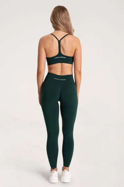 Gym Glamour Legíny Second Skin push up Dark Green 2