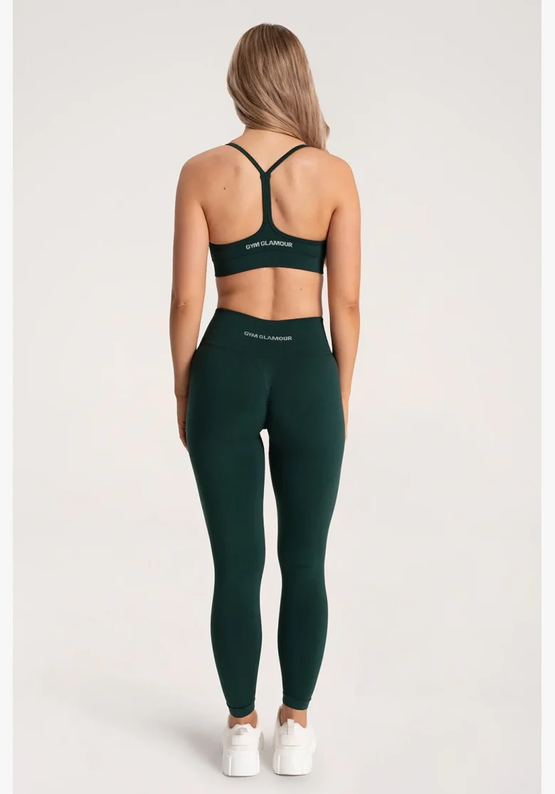 Gym Glamour Legíny Second Skin push up Dark Green