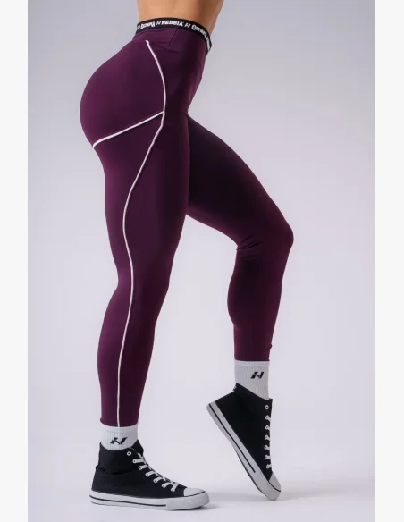 NEBBIA x Olympia High-Waist legíny bordové