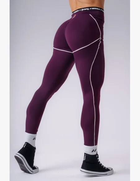 NEBBIA x Olympia High-Waist legíny bordové