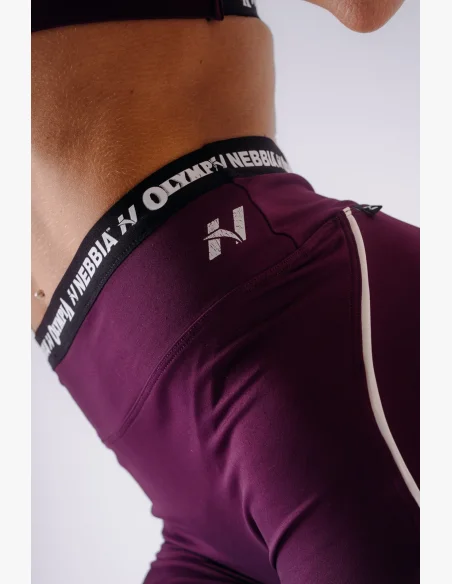 NEBBIA x Olympia High-Waist legíny bordové